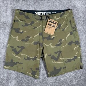 NWT VIKTOS Shorts Men's 36 Green Camo O-Course Tactical Tech Performance